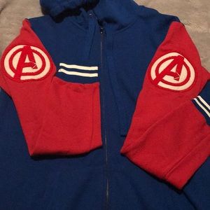 We love fine Marvel captain America varsity hoodie